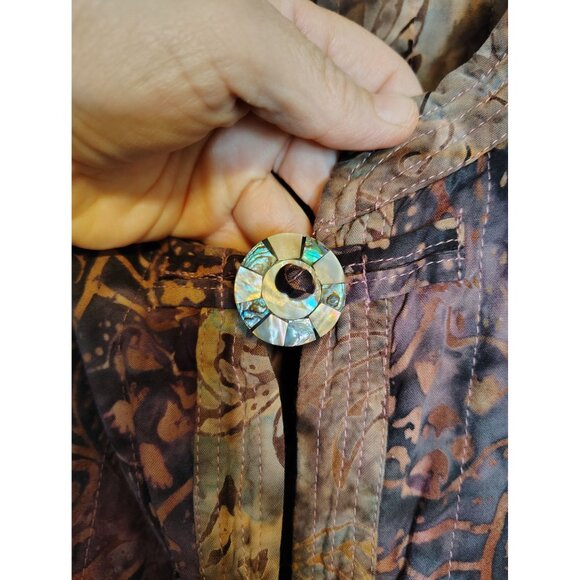 Frivolous La Blend 1X Women's Vest, Art to Wear Lagenlook, Handmade Rayon - Picture 2 of 11